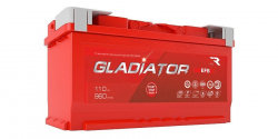Аккумулятор автомобильный GLADIATOR EFB 110Ah 960А (Start-Stop)