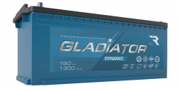 Аккумулятор автомобильный GLADIATOR dynamic 190Ah 1300А прямая полярность