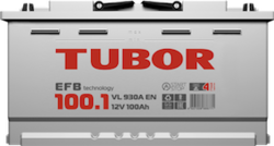 Аккумулятор автомобильный TUBOR EFB 100ah 6СТ-100.1 VL
