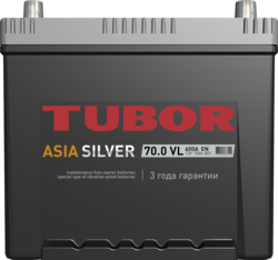 Аккумулятор автомобильный TUBOR ASIASILVER 70ah 6СТ-70.0 VL B01