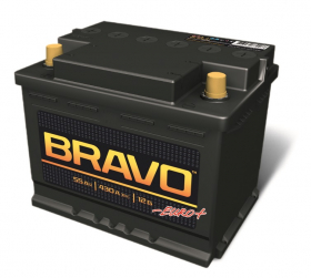 Аккумулятор Аком Bravo 55Ah 430a (L+)