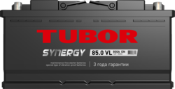 Аккумулятор автомобильный TUBOR SYNERGY 85ah 6СТ-85.0 VL (низкая)