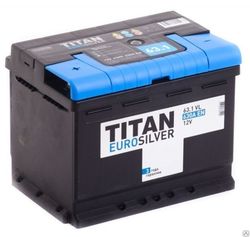 Аккумулятор автомобильный TITAN EUROSILVER 63ah 6СТ-63.1 VL