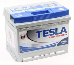 Аккумулятор автомобильный TESLA Premium 60Ah 620А низкий