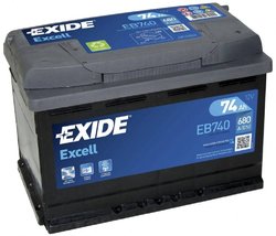 Аккумулятор автомобильный Exide EB740 74 А/ч 680А