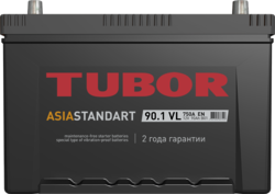 Аккумулятор автомобильный TUBOR ASIA STANDART 90ah 6СТ-90.1 VL B01