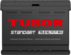 Аккумулятор автомобильный TUBOR STANDART 75ah 6СТ-75.0 VL