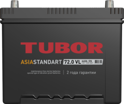 Аккумулятор автомобильный TUBOR ASIA STANDART 72ah 6СТ-72.0 VL B01