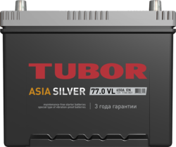 Аккумулятор автомобильный TUBOR ASIASILVER 77ah 6СТ-77.0 VL B01