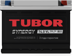 Аккумулятор автомобильный TUBOR SYNERGY 74ah 6СТ-74.0 VL (низкая)