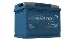 Аккумулятор автомобильный GLADIATOR dynamic 60Ah 560A прямая полярность