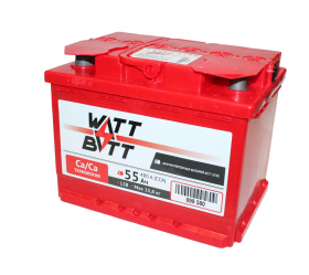 Аккумулятор WATTBATT 55Ah 480a (R+)