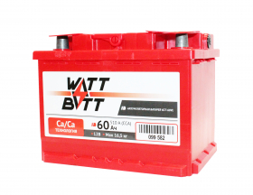Аккумулятор WATTBATT 60Ah 510a (R+)