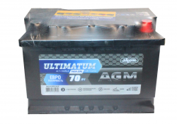 Аккумулятор Аком Ultimatum AGM 70Ah 760a