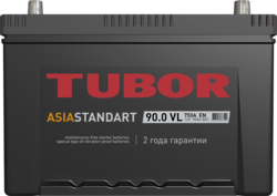Аккумулятор автомобильный TUBOR ASIA STANDART 90ah 6СТ-90.0 VL B01