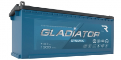 Аккумулятор автомобильный GLADIATOR dynamic 190Ah 1300А клеммы под болт прямая полярность