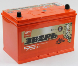Аккумулятор ЗВЕРЬ EFB Asia 6СТ-95.0 LЗУ (125D31L) 95 Ач 950A