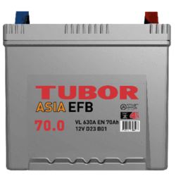 Аккумулятор автомобильный TUBOR ASIA EFB 70ah 6СТ-70.0 VL B01