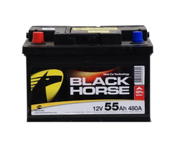 Аккумулятор автомобильный Black Horse 55А/ч 480А