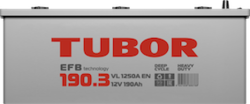 Аккумулятор грузовой TUBOR EFB 190ah 6СТ-190.3 L