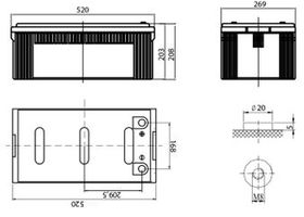 Delta DTM 12230 L (12V / 230Ah)