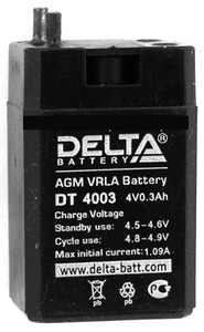 Аккумулятор Delta DT 4003 (4V / 0.3Ah)