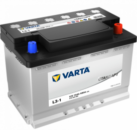 Аккумулятор VARTA Стандарт L3-1 74ah/680a, 6СТ-74.0