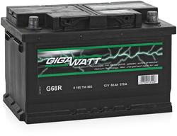 Аккумулятор автомобильный Gigawatt G68R 68А/ч 570A