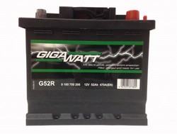 Аккумулятор автомобильный Gigawatt G52R 52А/ч 470A