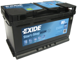Аккумулятор автомобильный Exide EK800 80 А/ч 800А AGM START-STOP
