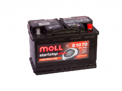 Аккумулятор автомобильный MOLL AGM 80Ah 800A